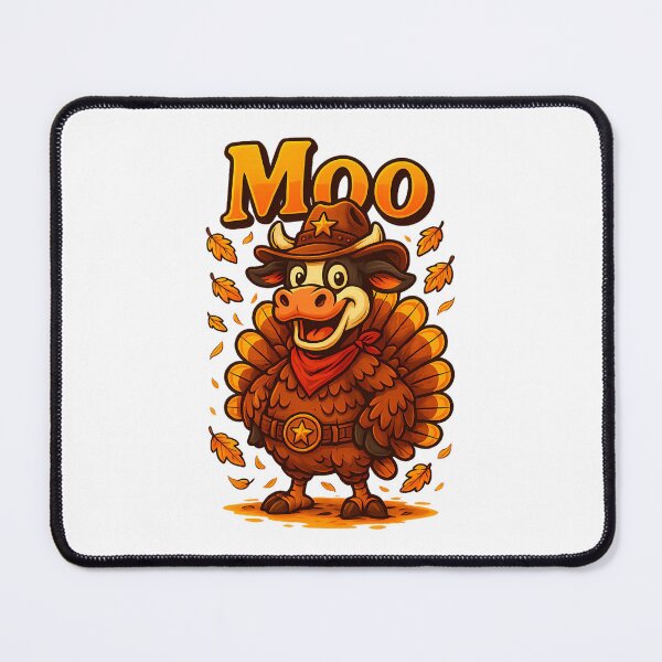 Item preview, Turkey Day Holiday Moo Festive 90s Thanksgiving Funny Cow designed and sold by rebeccathanuos.