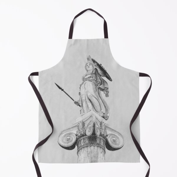 Item preview, Ancient Greek Statue Sketch – Classical Goddess on Ionic Column Drawing designed and sold by elgreko.
