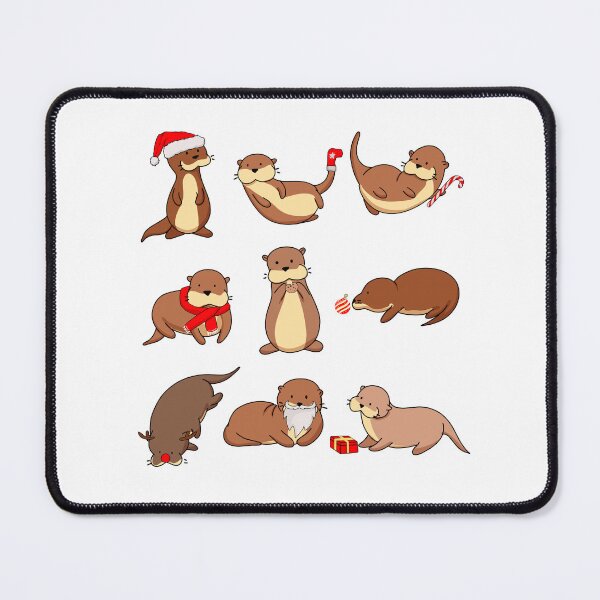 Item preview, Christmas otters designed and sold by Wayoftheartist.