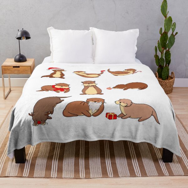 Item preview, Christmas otters  designed and sold by Wayoftheartist.