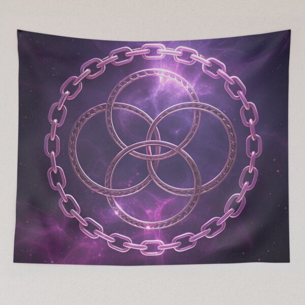 Item preview, Dreamlike glowing chain-links around symbols designed and sold by Lucky 777.