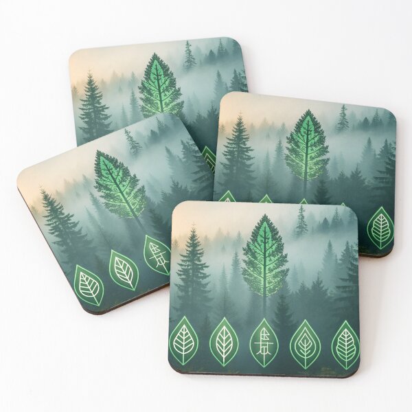 Item preview, Forest mist Leaf-shaped ruins icons  designed and sold by Lucky 777.