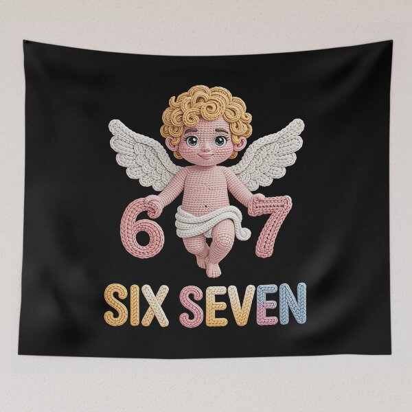 Item preview, Crochet 67 - Valentine - valentines day - lucky 67 - born in 1967 - since 67 - highway 67 - rule 67 - 67 years old - milestone 67 - anniversary 67 designed and sold by JansenGS.