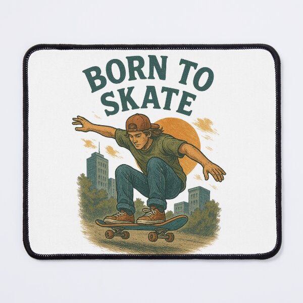 Item preview, Born To Skate – Vintage Skateboard Rider Illustration designed and sold by BRONX71.