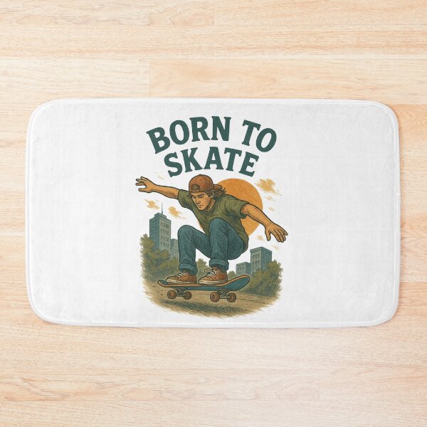 Item preview, Born To Skate – Vintage Skateboard Rider Illustration designed and sold by BRONX71.