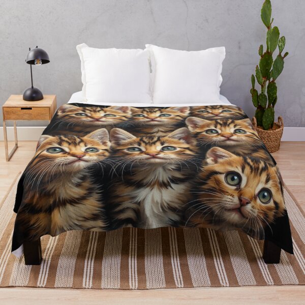 Item preview, Lucky Seven Tiny Toyger Kittens – Adorable Striped Feline Group Portrait designed and sold by SweetRossel.