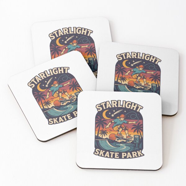 Item preview, Starlight Skate Park – Retro Sunset Skateboard Illustration designed and sold by BRONX71.