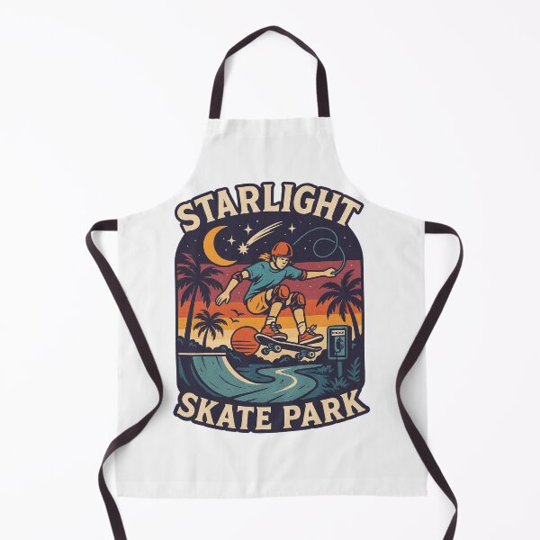 Item preview, Starlight Skate Park – Retro Sunset Skateboard Illustration designed and sold by BRONX71.