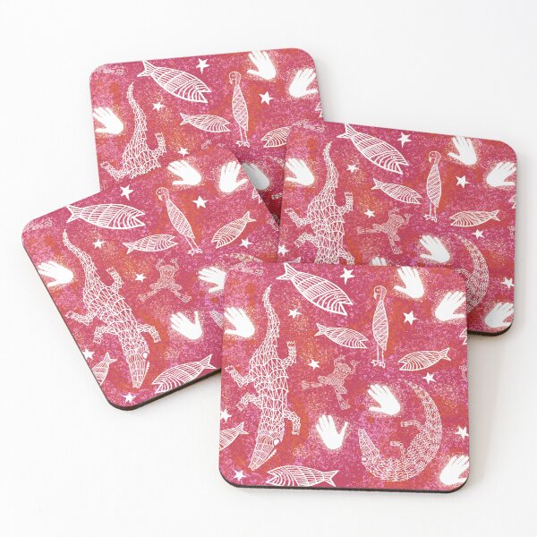Item preview, Tribute to Ancient Rock Art on red designed and sold by Colour Angel by KV.