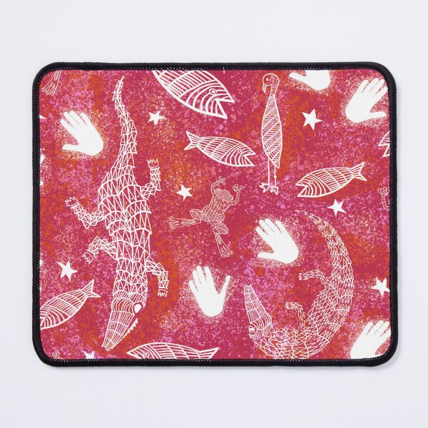 Item preview, Tribute to Ancient Rock Art on red designed and sold by Colour Angel by KV.