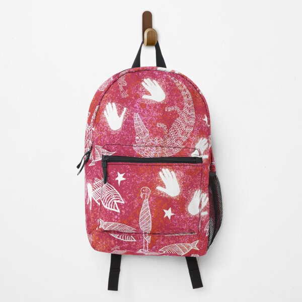 Item preview, Tribute to Ancient Rock Art on red designed and sold by Colour Angel by KV.