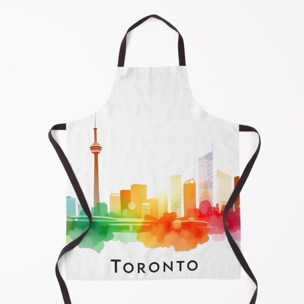Item preview, Toronto Cityscape – Multicolor Watercolor Skyline Art designed and sold by EmeraldeaArt.