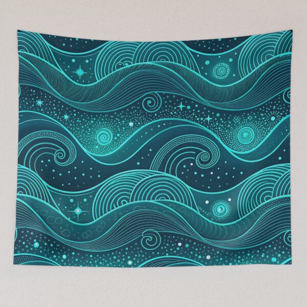 Item preview, Fluid glowing ripple patterns  designed and sold by Lucky 777.