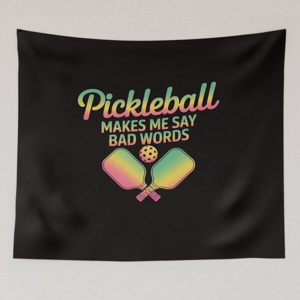 Item preview, Pickleball Makes Me Say Bad Words Tie Dye Pickleball Players designed and sold by LapFemile.