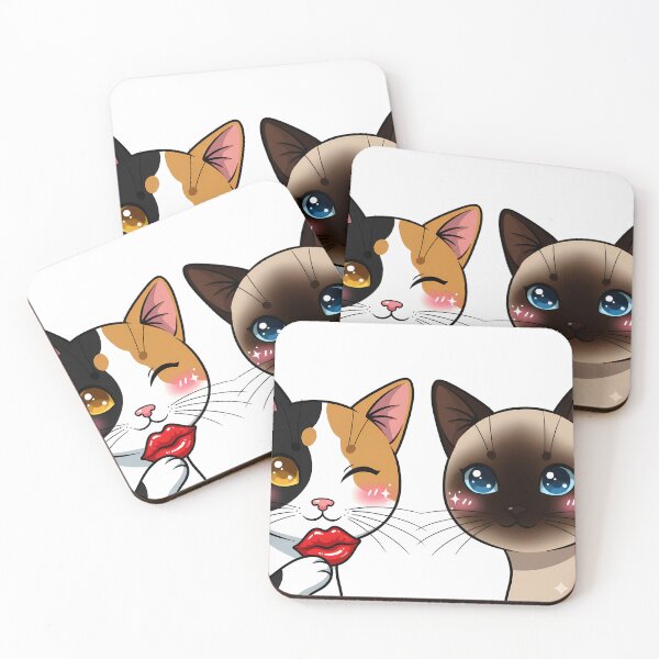 Item preview, Sassy Cats Sending Kisses | Adorable Feline Love & Wink designed and sold by meesub.