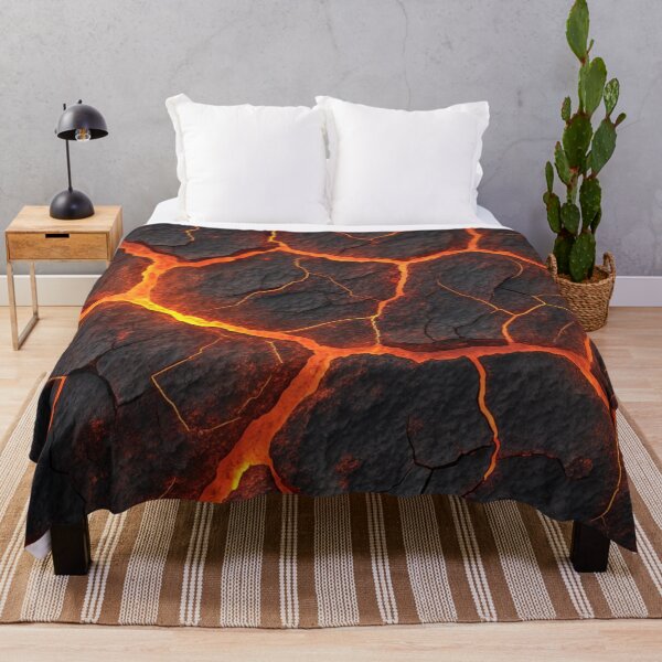 Item preview, Volcanic orange and deep coal pattern designed and sold by Lucky 777.