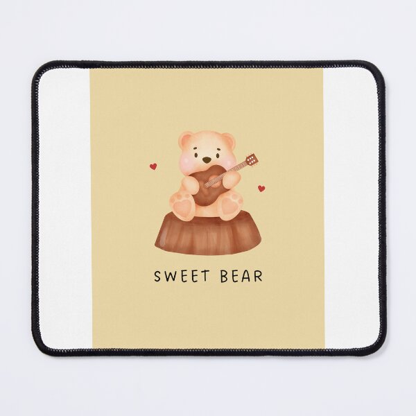 Item preview, Sweet Bear – Cute Teddy with Mandolin Illustration designed and sold by TeesHearts100.