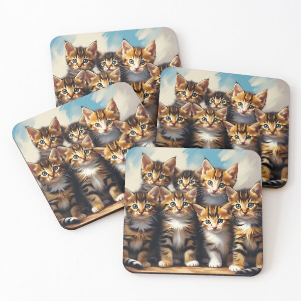 Item preview, Exceptional Toyger Kittens – Unique Striped Feline Art Portrait designed and sold by SweetRossel.