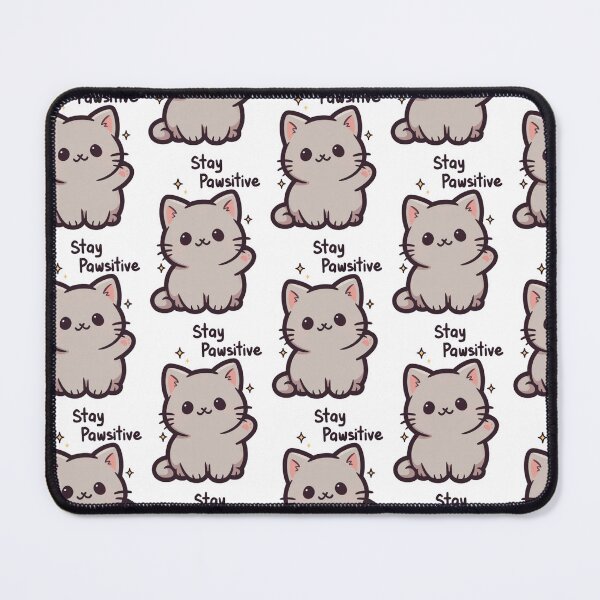 Item preview, Stay Pawsitive – Cute Cat Motivational Quote Sticker designed and sold by LoveDesignMania.