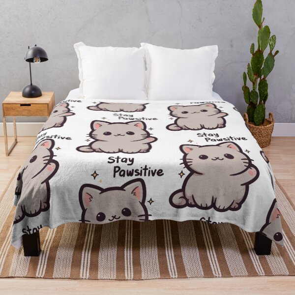 Item preview, Stay Pawsitive – Cute Cat Motivational Quote Sticker designed and sold by LoveDesignMania.