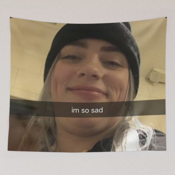 Item preview, im so sad Billie Eilish Meme designed and sold by Crealice.