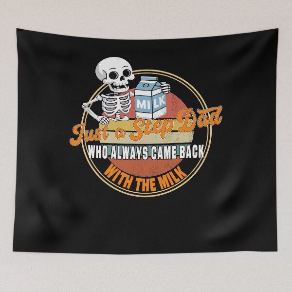 Item preview, Retro Skeleton Stepdad Milk Joke T-Shirt designed and sold by LarryMBrown.