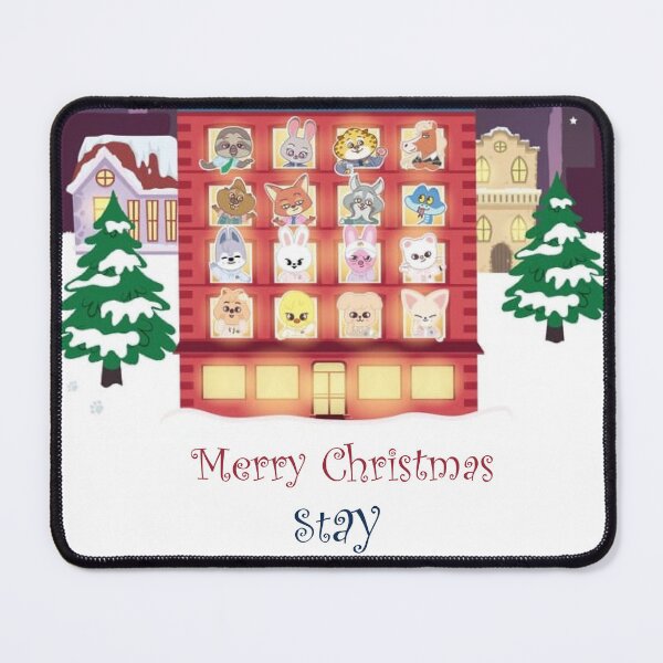 Item preview, SKZOO Merry Christmas WolfChan Leebit Dwaekki Jiniret HANQOUKKA Bbokkari PuppyM FoxI.NY shirt KARMA stray kids stay images group bang chan lee know changbin hyunjin han felix seungmin in designed and sold by Kpop-Noona.