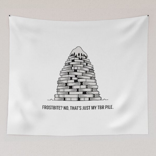 Item preview, Frostbite TBR Pile Line Art Shirt – Funny Winter Book Lover Reading Tee designed and sold by WSPrintCrafter.