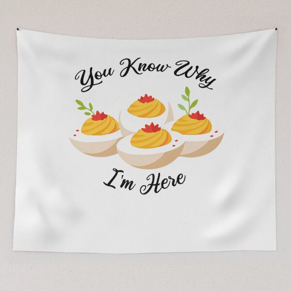 Item preview, Deviled Fans Humor Deviled Egg I'm For Egg You Thanksgiving Holiday Retro And Gift Here Funny Know Why Dinner Lovers designed and sold by PAMELANUNZIO.