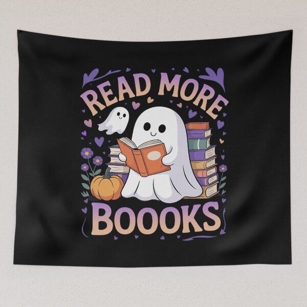 Item preview, Cute Booooks Ghost Read More Books Teacher Halloween 11 designed and sold by RsFilsingerArt.