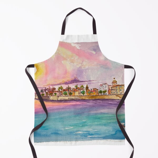 Item preview, Charm of Alghero Sardinia Old Town Bastions Seaside View designed and sold by artshop77.