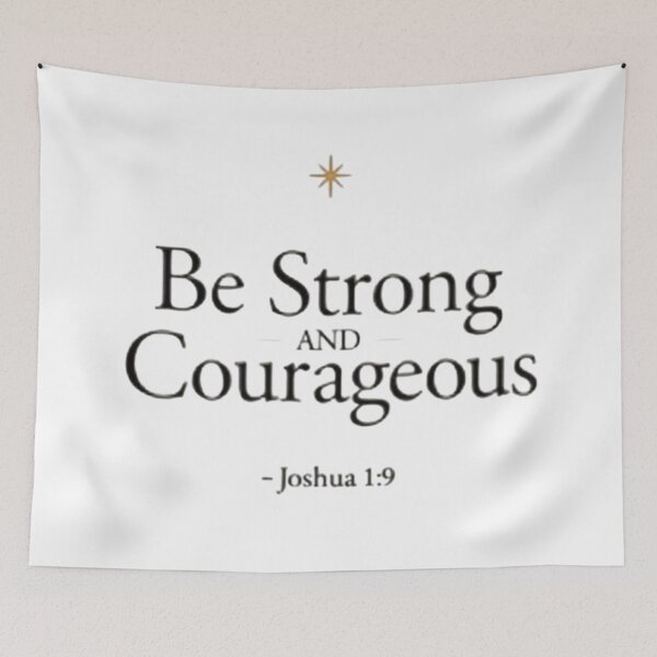 Item preview, Joshua 1:9 Be Strong and Courageous | Minimalist Scripture Typography designed and sold by ebocraft.