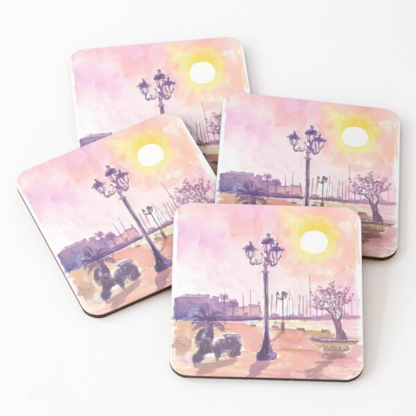 Item preview, Alghero Sardinia Sunset at the Marina Yacht Port designed and sold by artshop77.