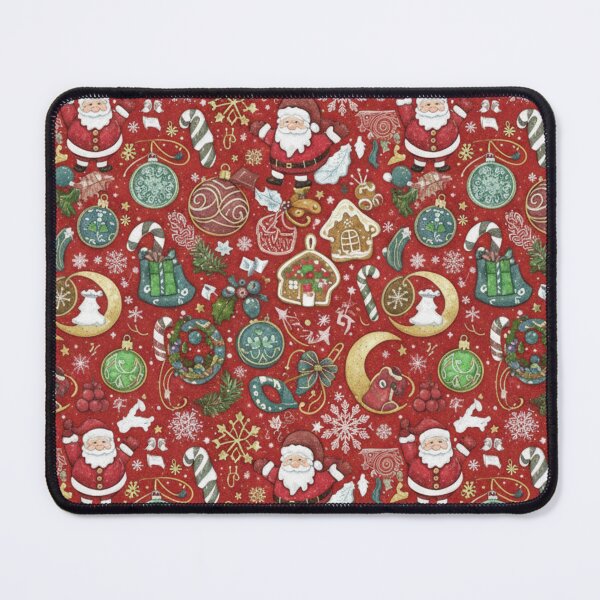 Item preview, Whimsical Vintage Christmas Seamless Pattern: Santa, Gingerbread & Ornaments designed and sold by designwiss.