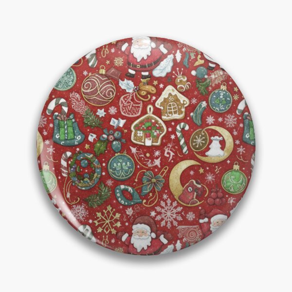 Item preview, Whimsical Vintage Christmas Seamless Pattern: Santa, Gingerbread & Ornaments designed and sold by designwiss.