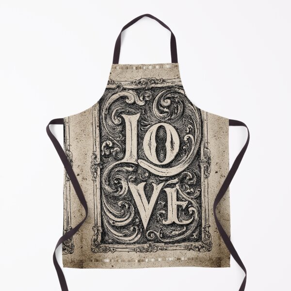 Item preview, Love written in an antique, richly decorated engraving style. designed and sold by Piotrek0001.