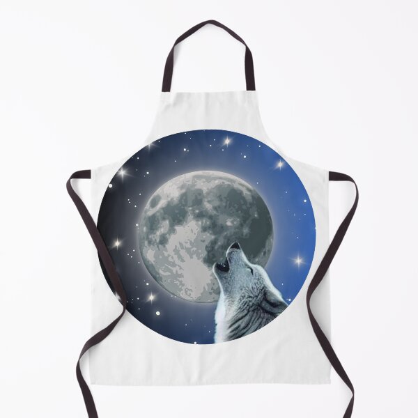 Item preview, Illustrated Wolf Under the Full Moon – Night Sky Artwork designed and sold by Dotadoari.