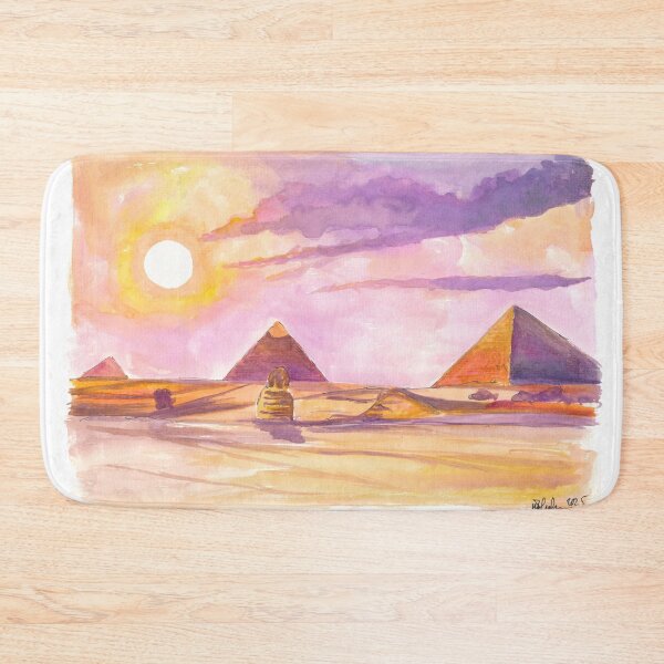 Item preview, Magical Giza Pyramids Sunset in Egypt designed and sold by artshop77.