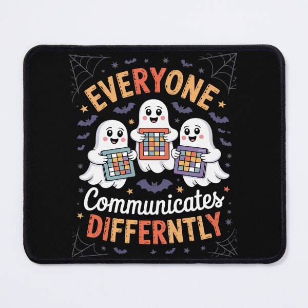 Item preview, Everyone Communicates Differently Halloween SLP Sped Teacher designed and sold by RoyTill0Art.