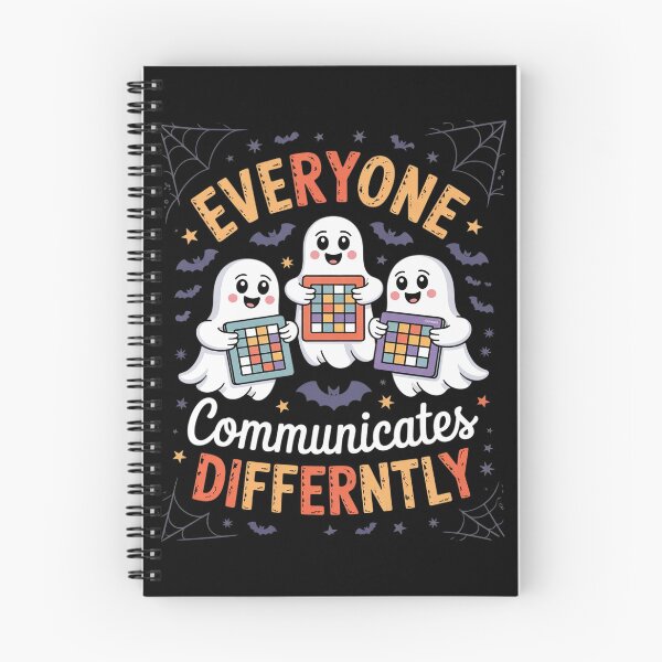 Item preview, Everyone Communicates Differently Halloween SLP Sped Teacher designed and sold by RoyTill0Art.
