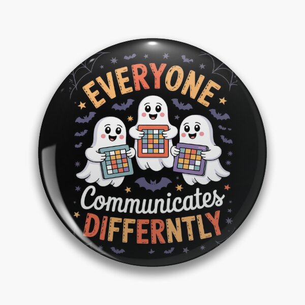 Item preview, Everyone Communicates Differently Halloween SLP Sped Teacher designed and sold by RoyTill0Art.