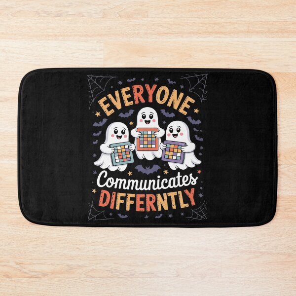 Item preview, Everyone Communicates Differently Halloween SLP Sped Teacher designed and sold by RoyTill0Art.