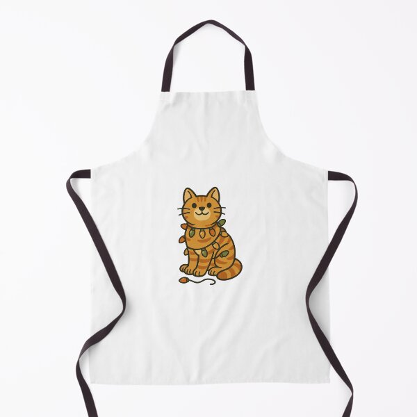 Item preview, Cute Orange Tabby Cat with Christmas Lights Sticker designed and sold by myMuzick.