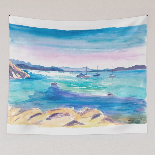 Item preview, Beach Stop at La Maddalena Cala Corsara Pristine Beauty designed and sold by artshop77.