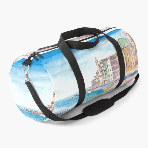 Item preview, Boccadasse Beach Scene with Sunny Mediterranean Vibes near Genoa designed and sold by artshop77.