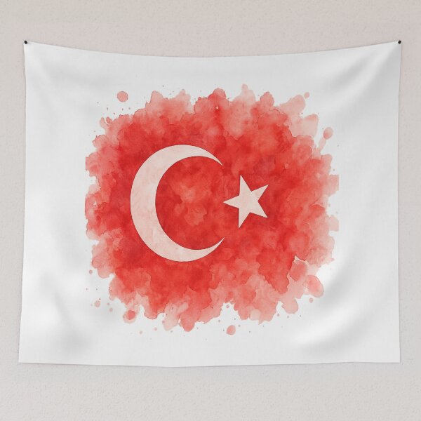 Item preview, Turkish Flag Watercolor – Red Abstract Turkey Design Inspired by Istanbul & Turkish Nation designed and sold by Globalcitytees.