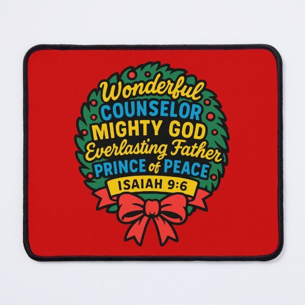 Item preview, Isaiah 9:6 Wonderful Counselor Mighty God Everlasting Father Prince of Peace designed and sold by plushism.