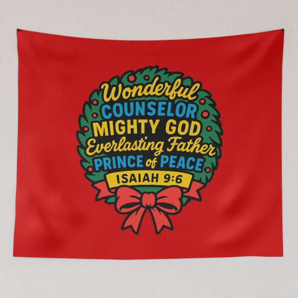 Item preview, Isaiah 9:6 Wonderful Counselor Mighty God Everlasting Father Prince of Peace designed and sold by plushism.