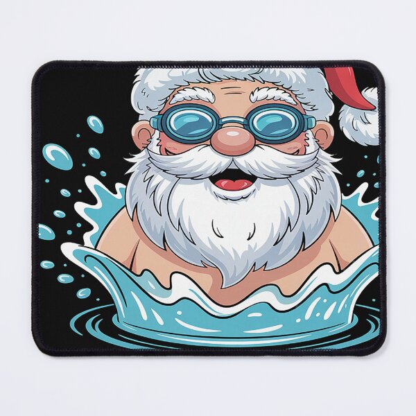 Item preview, Ugly Christmas Santa Claus Swimmer Swimming Merry Xmas designed and sold by VladimiaPutin.