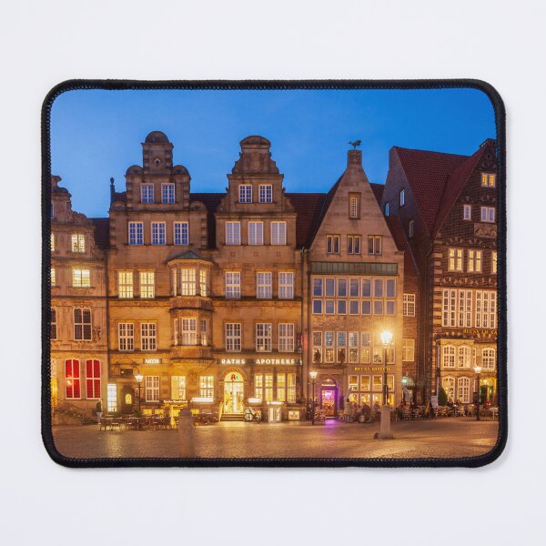 Item preview, Historic houses on Bremen's market square at dusk designed and sold by Torsten Krüger.